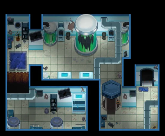Map of Laboratory Ruins West 2