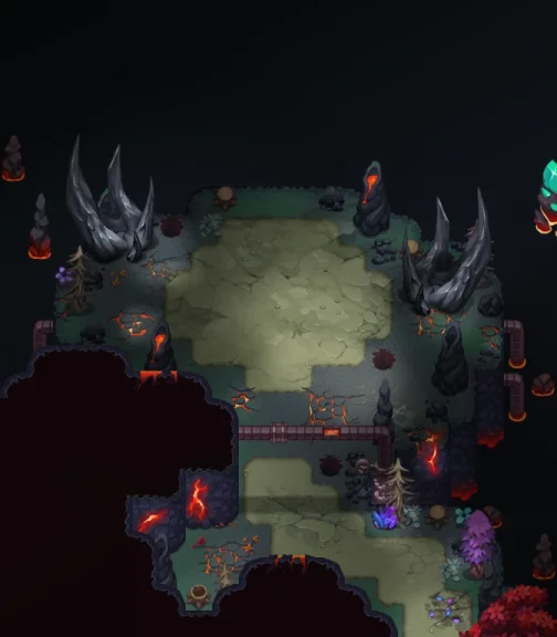 Map of Magma Grotto Boss Zone