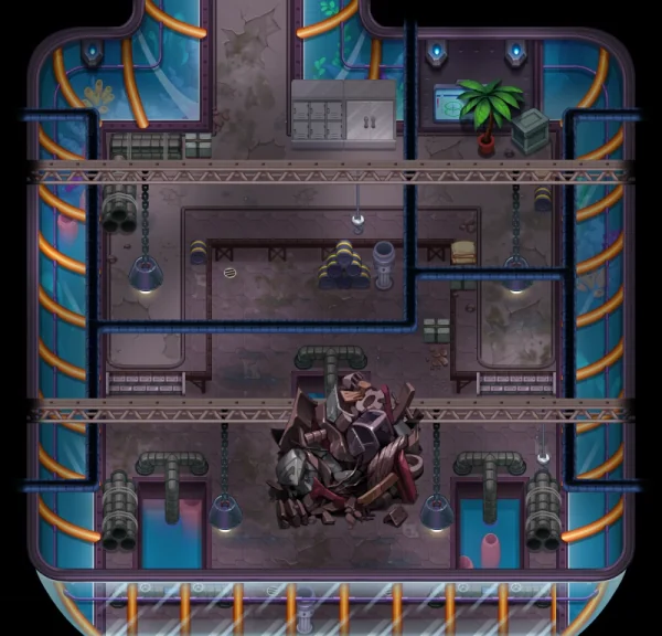 Map of Underwater City Engine Room 4