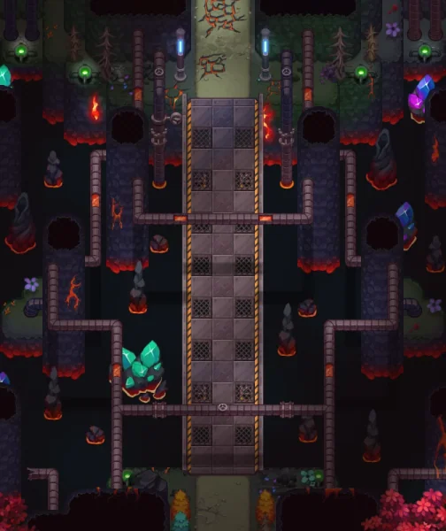 Map of Magma Grotto Vertical Bridge