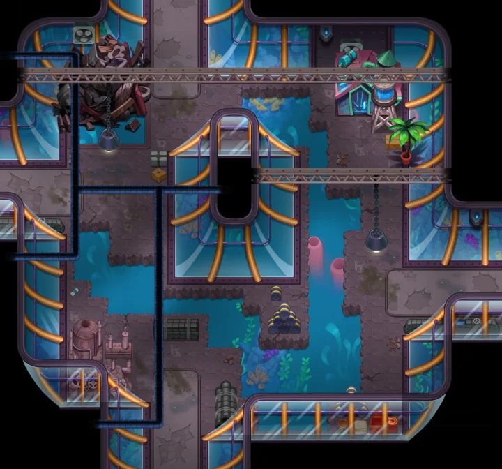 Map of Underwater City East Road 2