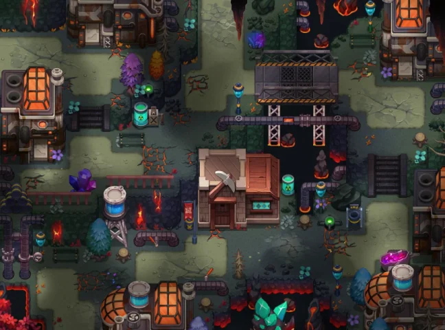 Map of Magma Grotto Town East Side