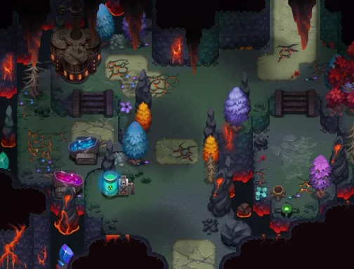 Map of Magma Grotto Elevator Southwest