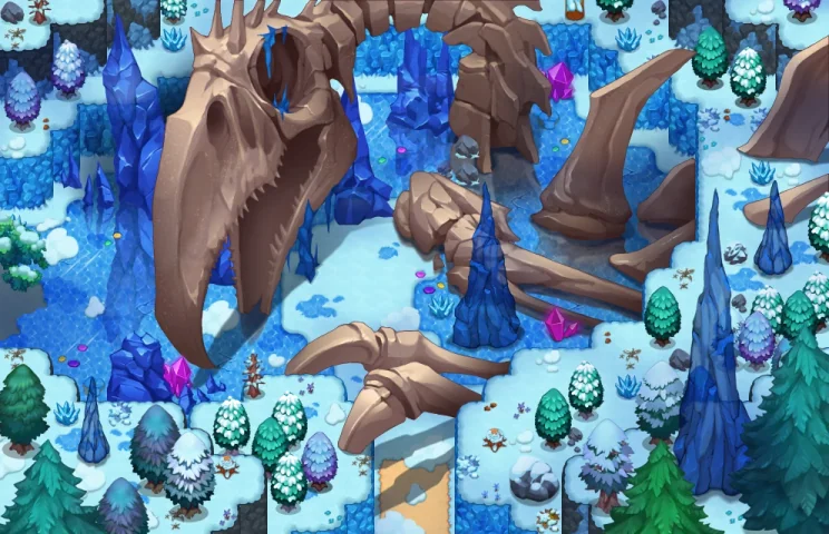 Map of Giant Skeleton