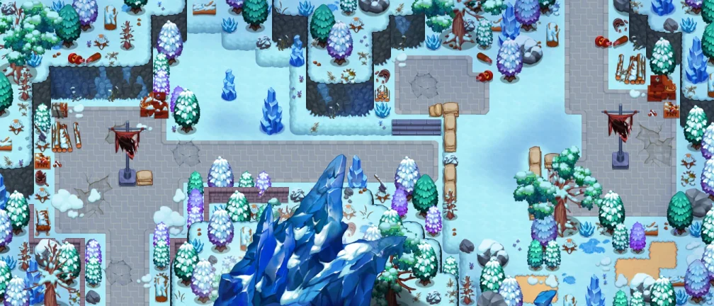 Map of Frozen Tundra South from Nexo Tower