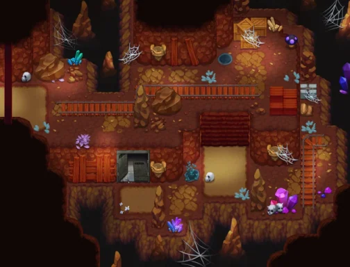 Map of Dark Woods Cave 4