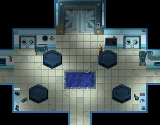 Map of Laboratory Ruins Metal Door
